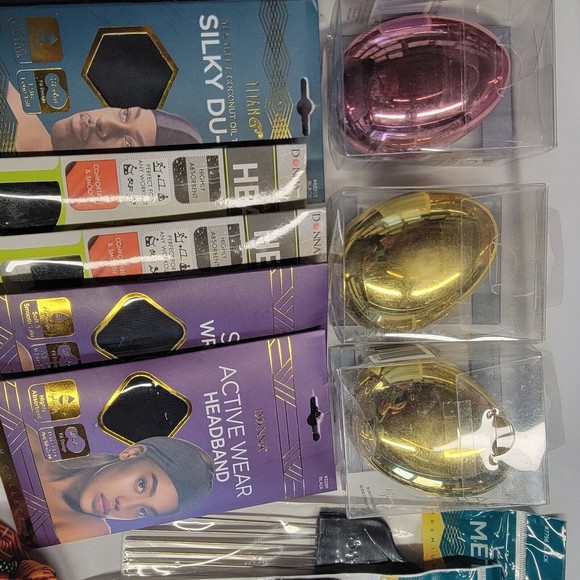 14  Donna Headband Du-Rag Silky Satin Annie Du-Rag Detanlger‎ Metal Pik Headwrap - Picture 8 of 10